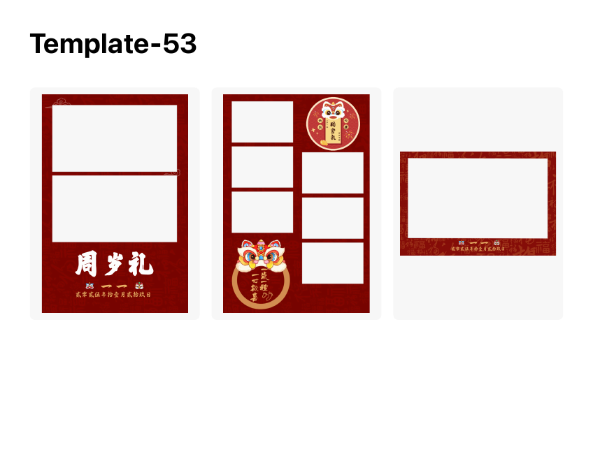 Template 53, Festive & Cultural photo template preview