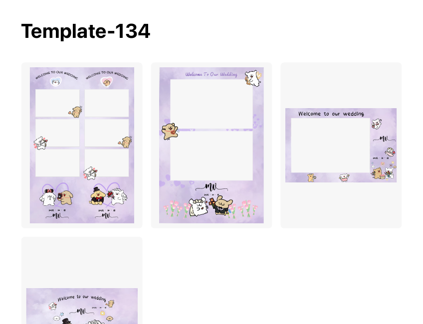 Template 134, Baby & Kids photo template preview