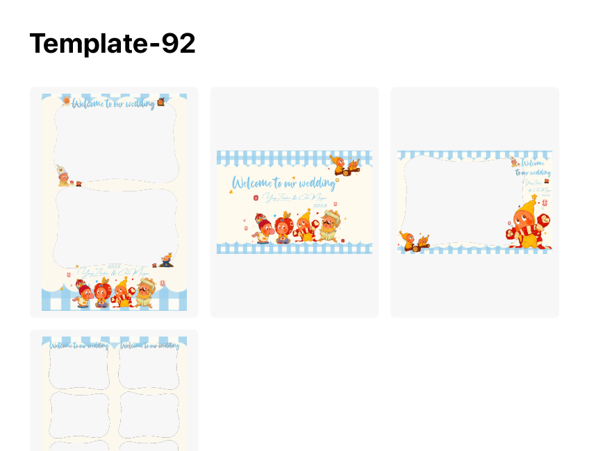 Template 92, Baby & Kids photo template preview