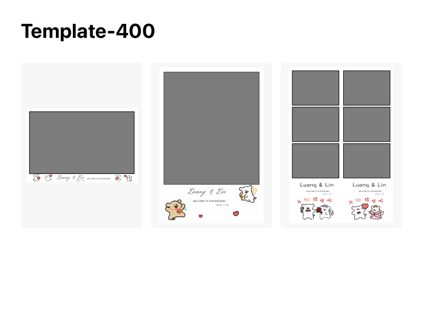 Template 400, Minimal & All-occasion photo template preview