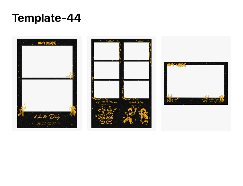 Template 44, Wedding & ROM photo template preview